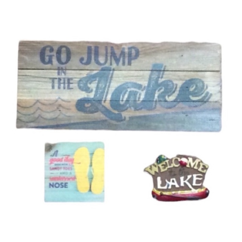 Welcome To The Lake WALL ART And MAGNET DECOR